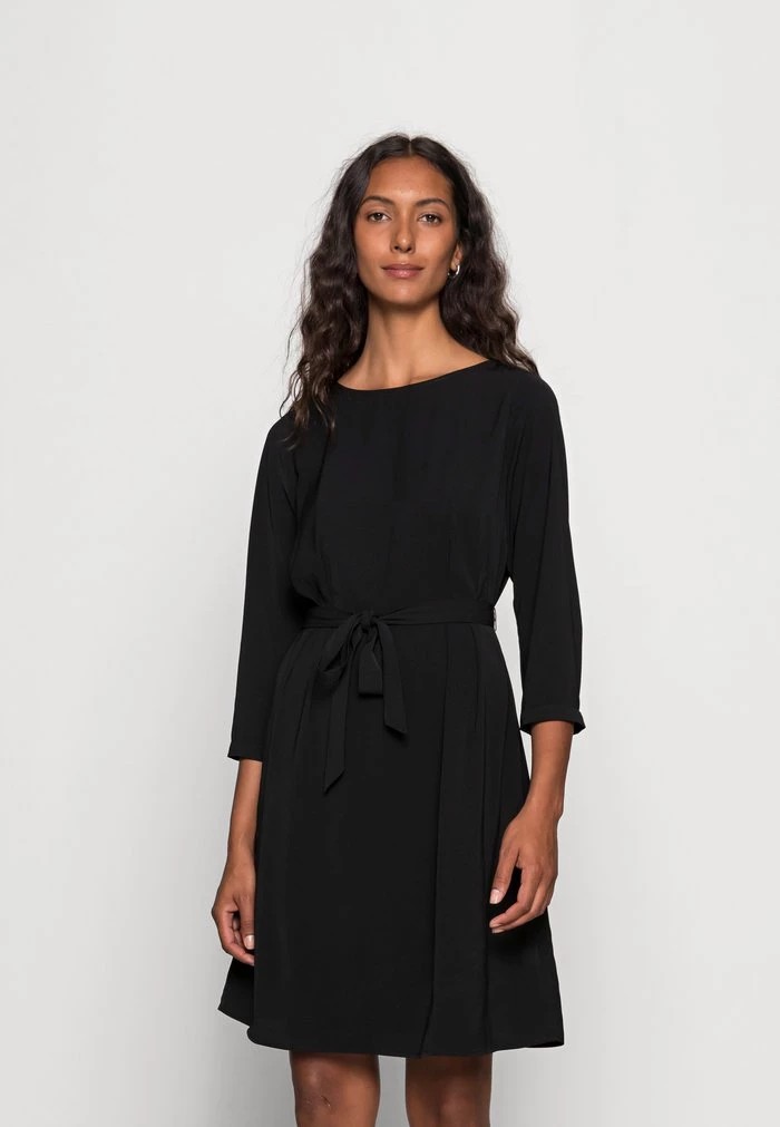 Peignoir ANNA FIELD Anna Field Woven 3/4 Sleeve Belted Dress Noir Femme | DSS-1467852